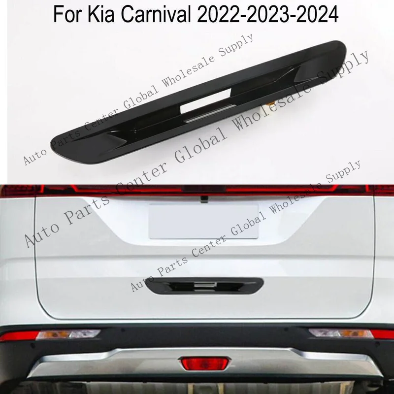 L+ Glossy Black Tailgate Door Handle Bowl Molding Cover For Kia Carnival 2022-2024