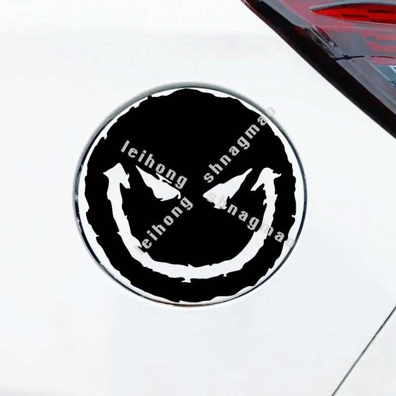 Die Cut Decal for Evil Smile Face Car Sticker JDM Body Scratch Coverage Window Windshield Decoration Waterproof Vinyl Decal