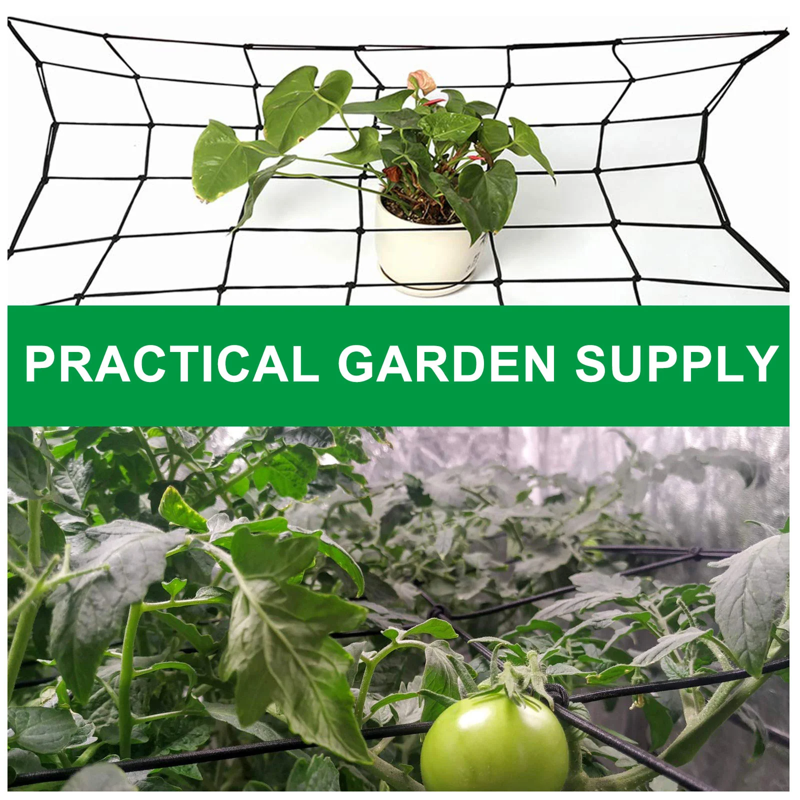 

Plant Climbing Net Trellis Netting for Garden Support Vine Growing Vegetables Fruits Flowers Wear-Resistant Reusable