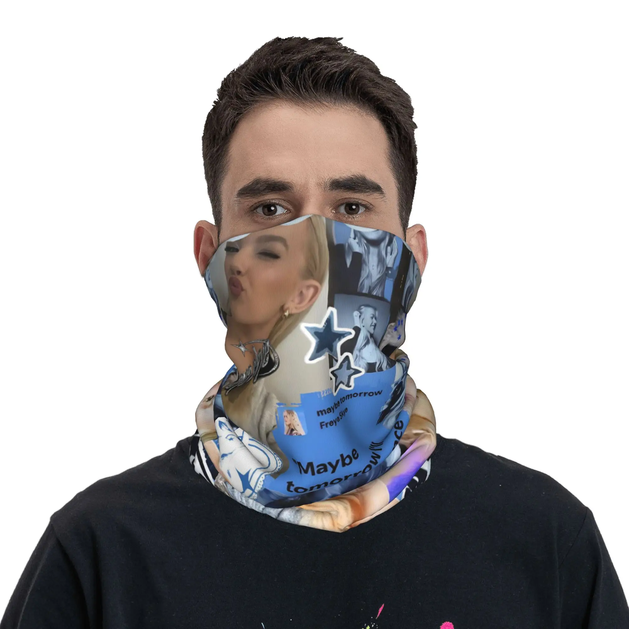 

Freya Skye Silent Treatment Bandana Neck Gaiter Printed Balaclavas Magic Scarf Multi-use Cycling for Men Women Adult Winter