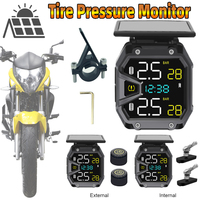 Motorcycle TPMS Solar Power Bike Air Pressure Monitor Heat Resist Wireless Tire Pressure Detector Air Pressure Sensor Tools