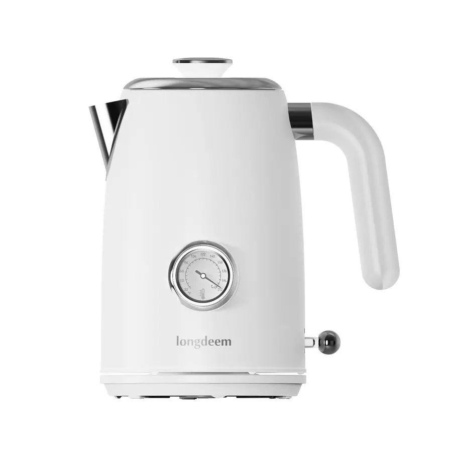 

Retro Electric Kettle 1L Stainless Steel, Auto ShutOff, White