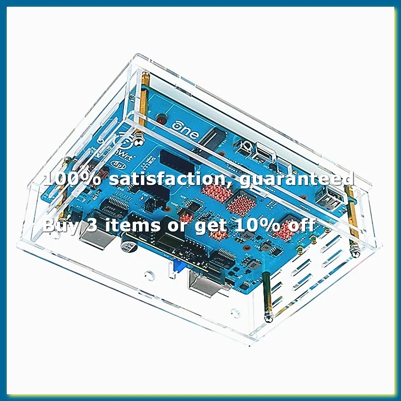 Acrylic Case for Banana Pi OpenWrt One Transparent Protect Shell Can Available External Antenna for Banana Pi-WDL