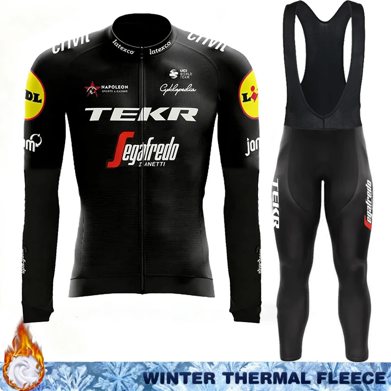 ملابس شتوية حرارية للرجال من الجيرسيه لركوب الدراجات من TEKR أطقم ملابس ركوب الدراجات من الصوف للرجال أطقم مايوه سترات Ciclismo Hombre للدراجة للرجال