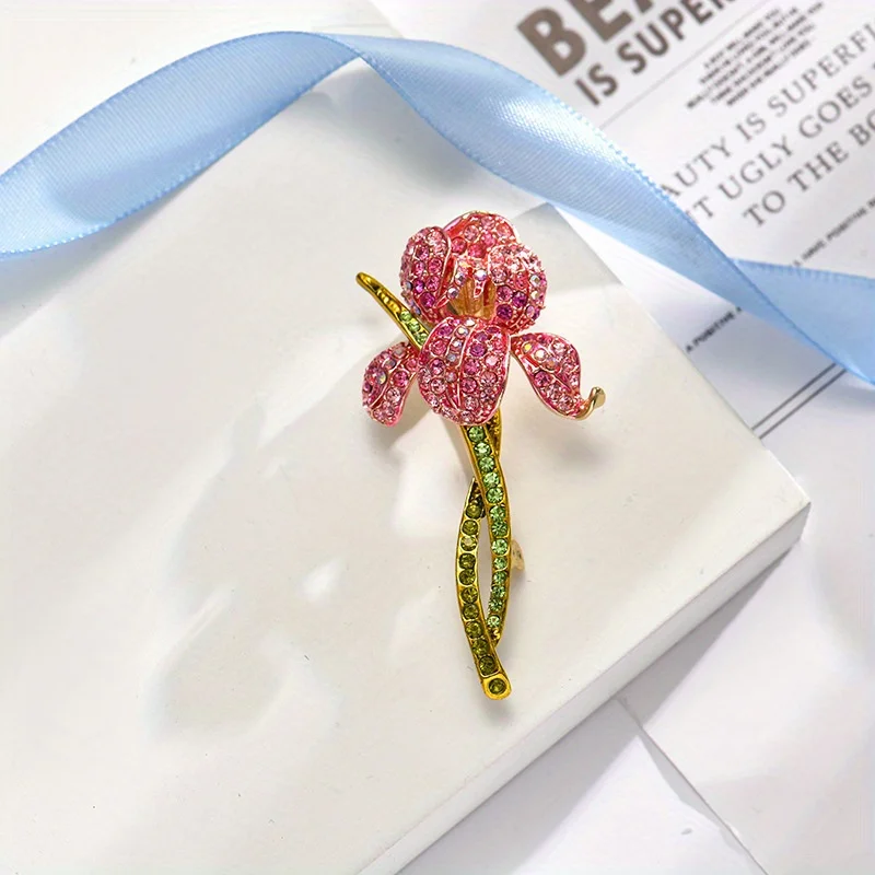 Neue Ankunft Frauen Männer Mode Exquisite Kristall Blume Brosche Pin Elegante Dame Luxus Strass Pflanze Abzeichen Corsagen