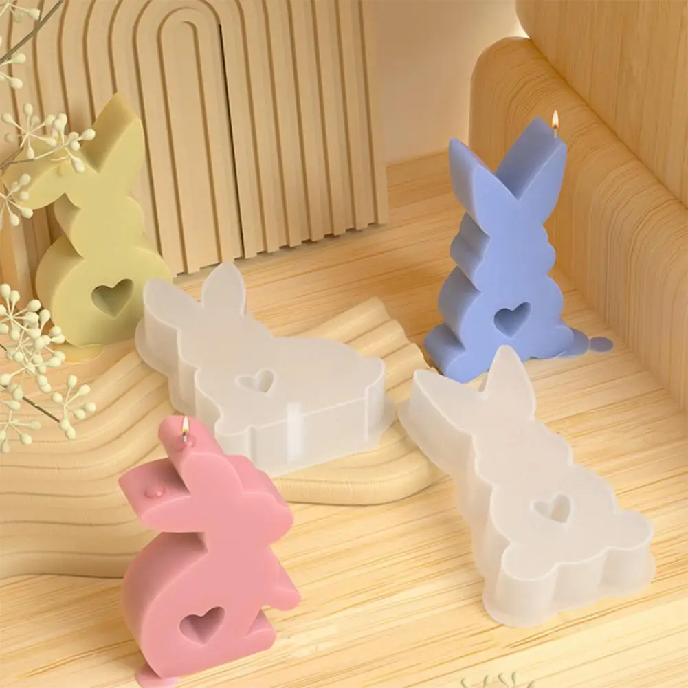 Non-stick Silicone Mold Easter Day Rabbit Mold Non-sticky Diy Candle Chocolate Mold with Easy Release Flexible Design for Stable