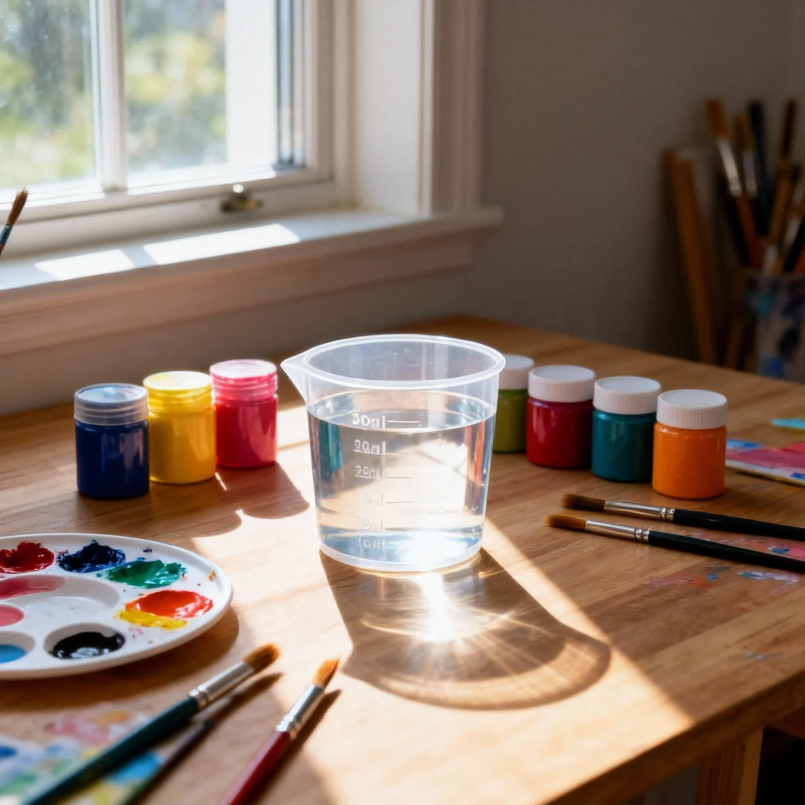 

50Pcs Plastic Graduated Measuring Cups 30Ml Clear Liquid Containers Useful for Paint Mixing Epoxy Resin Small Measuring Beakers