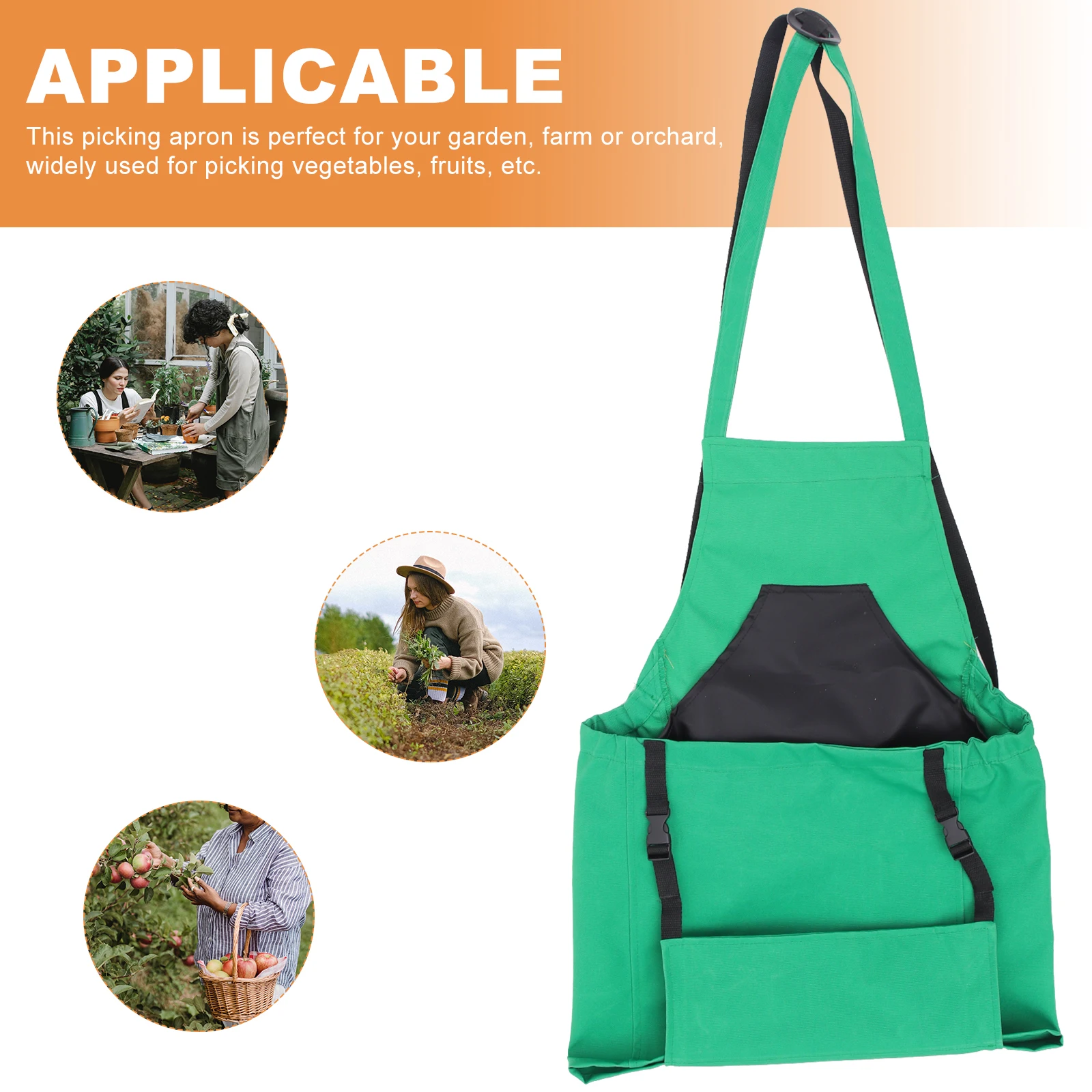

Multipurpose Large Pocket Apron Cotton Canvas Harvest Fruit Picking Bag Vegetable Garden ganizer Gardening Supplies