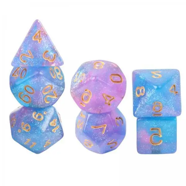 

Acrylic Polyhedral Dice Set Multi Color Game Dice Board Game Accessories for Table Games and Family Gatherings
