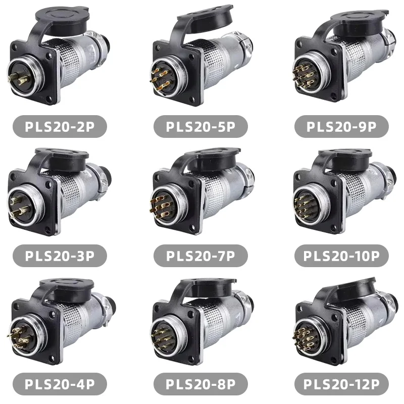 

PLS20 Aviation Connector WS20 TP20 Opening Diameter 20mm 2/3/4/5/6/7/8/9/10/12 Pin Male Female Aviation Plug Aviation Socket