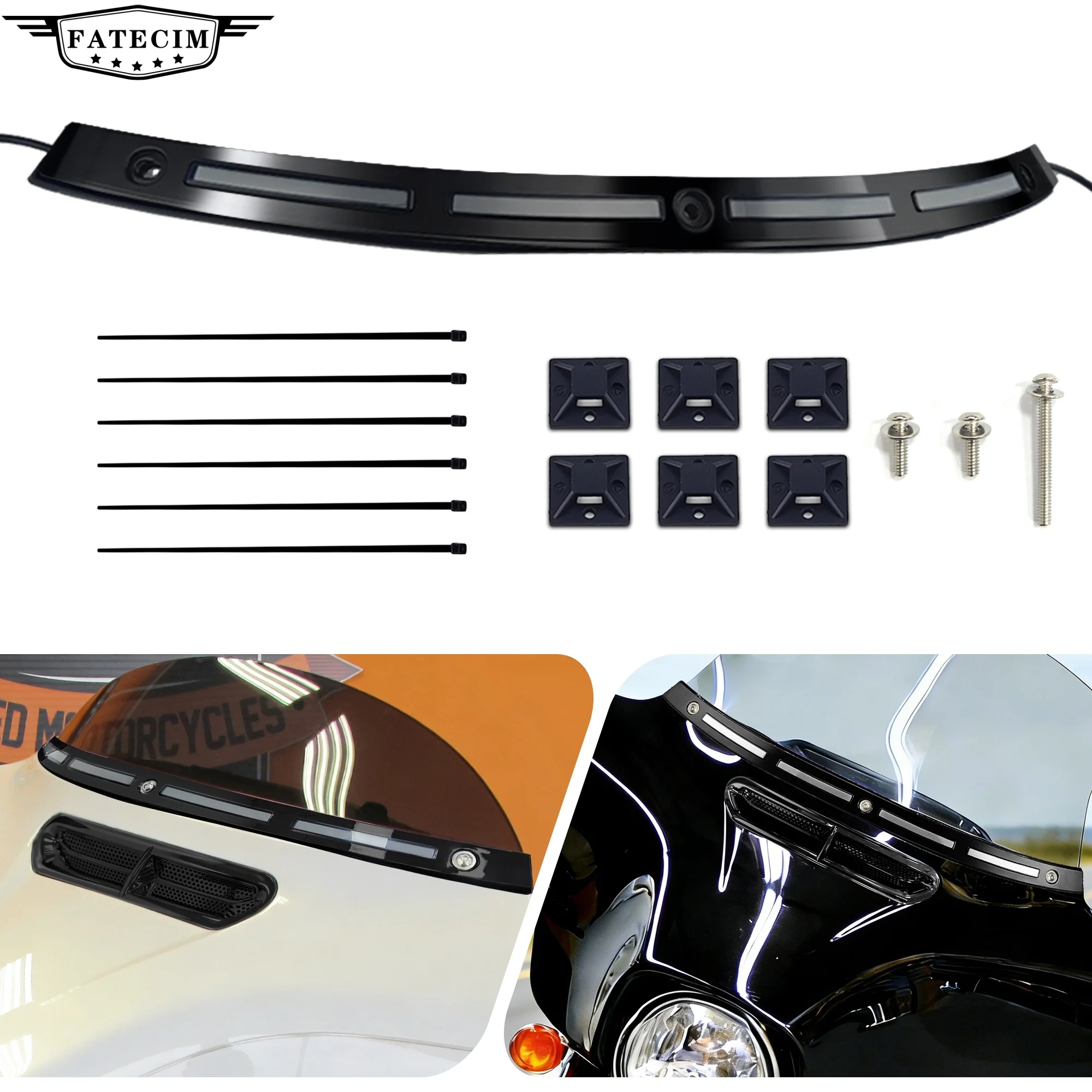 LED-Zierleuchten mit Blinkerfunktion für Batwing Harley 2014-2023 Touring Street Glide Electra Glide Ultra Limited FLHX FLHT