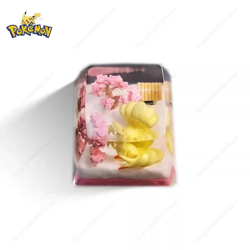 Pokemon Anime Keycaps Pikachu Shaymin ที่กําหนดเองเรซิ่นโปร่งใส Stereoscopic Keycaps สําหรับแป้นพิมพ์อุปกรณ์เสริมของขวัญ