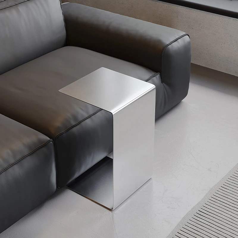 Stainless Steel Tea Table,Luxury Metal Coffee Table,Living Room Sofa Side Table,Creative Storage Rack,Mobile Desk,Home Furniture