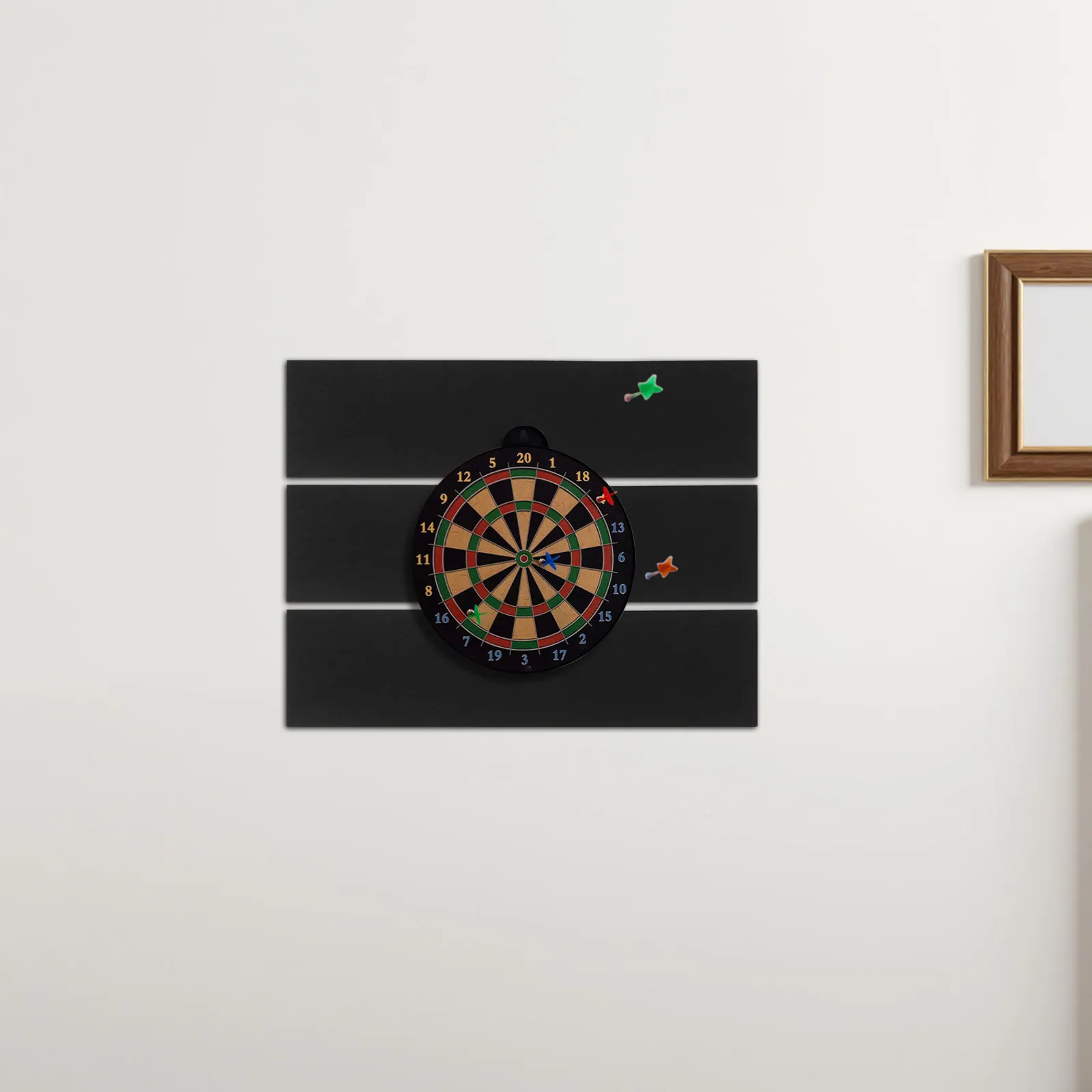 

2Pcs Dart Board Wall Protector Felt Panel Anti-Collision Padding 35.4x11.8x0.4inch Removable Adhesive Backer Dartboard Wall