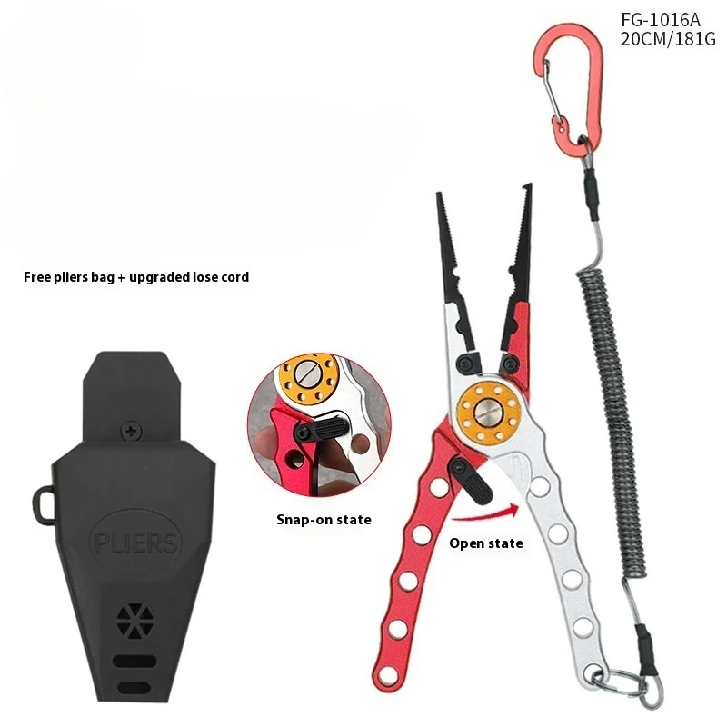 Aluminum die-casting multifunctional Roadrunner pliers portable carrying lock fishing pliers fish control device Roadrunner plie