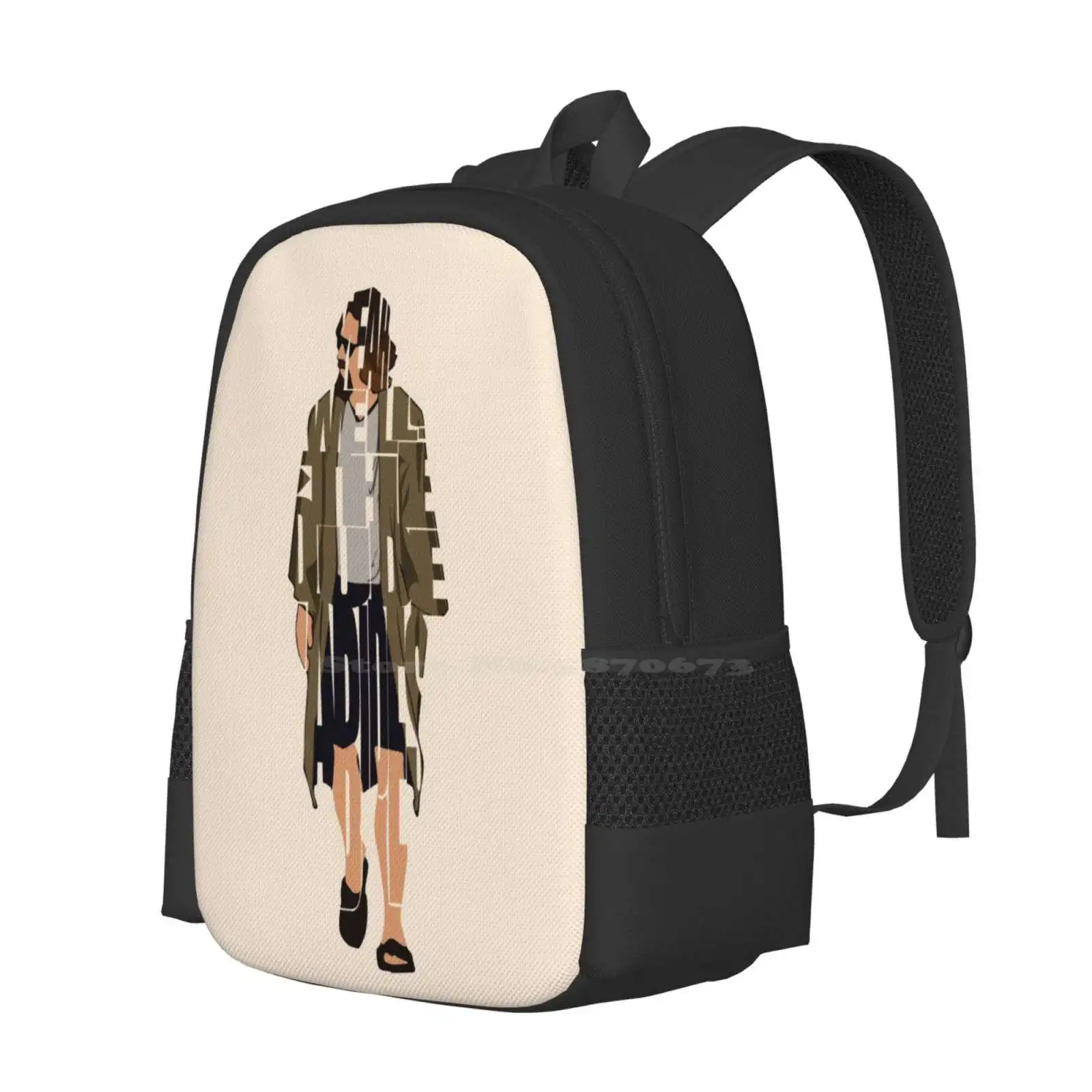 The Big Lebowski School Bags Travel Laptop Backpack Dude Abides The Big Lebowski The Dude Geekery Geeky Vector Typography