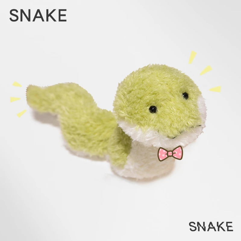 

25-43cm Fluffly Cute Cartoon Little Snake Plush Toy Soft Stuffed Animal Lovely Coil Snakes Doll Funny Kids Girls Gift Home Decor