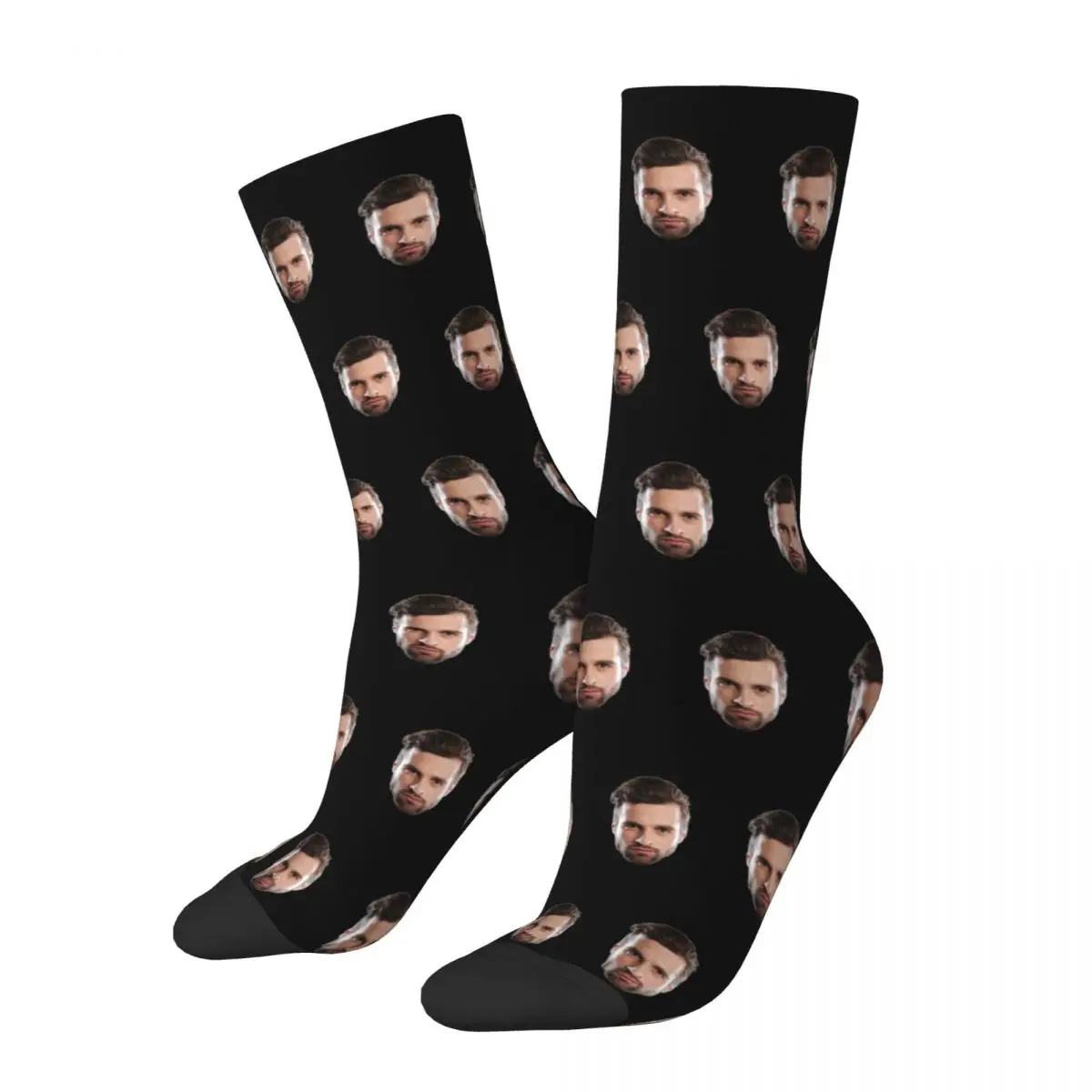 Personality Customized Human Face Men&Women Socks Fun Novelty Design Cat Puppy Pet Photo Couples Custom Happy Socks For Gift