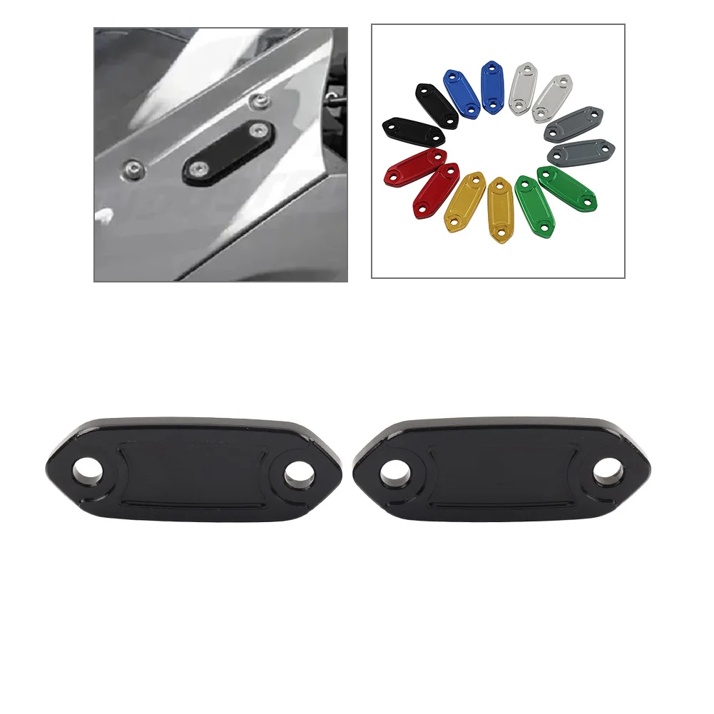 1Pair Motorcycle Mirror Delete Block Off Base Plates Decoration Cover For Kawasaki Ninja 300 250 400 125 650 500 ZX6R 636 ZX-4R