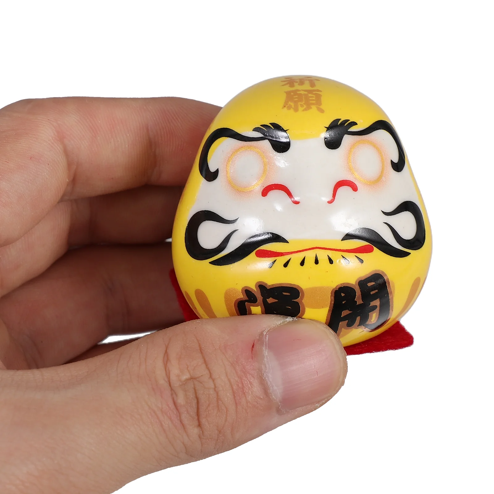 

5Pcs Ceramic Dharma Statue Japanese Style Good Luck Home Office Car Dashboard Decor Small Prosperity Sculpture Table Decoration