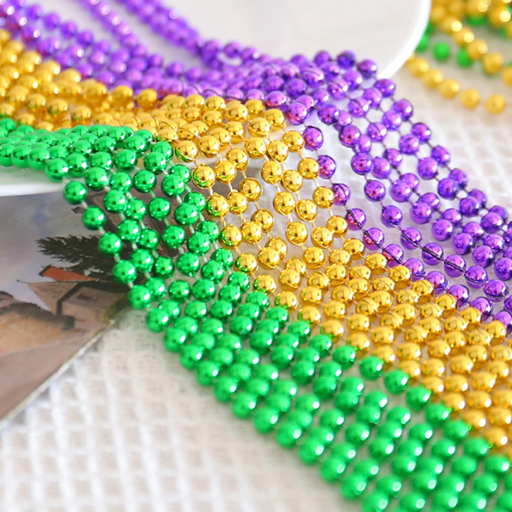 

12 Pcs Makeup Costume Props Necklace Bead Chain Pendant Plastic Festival Accessories