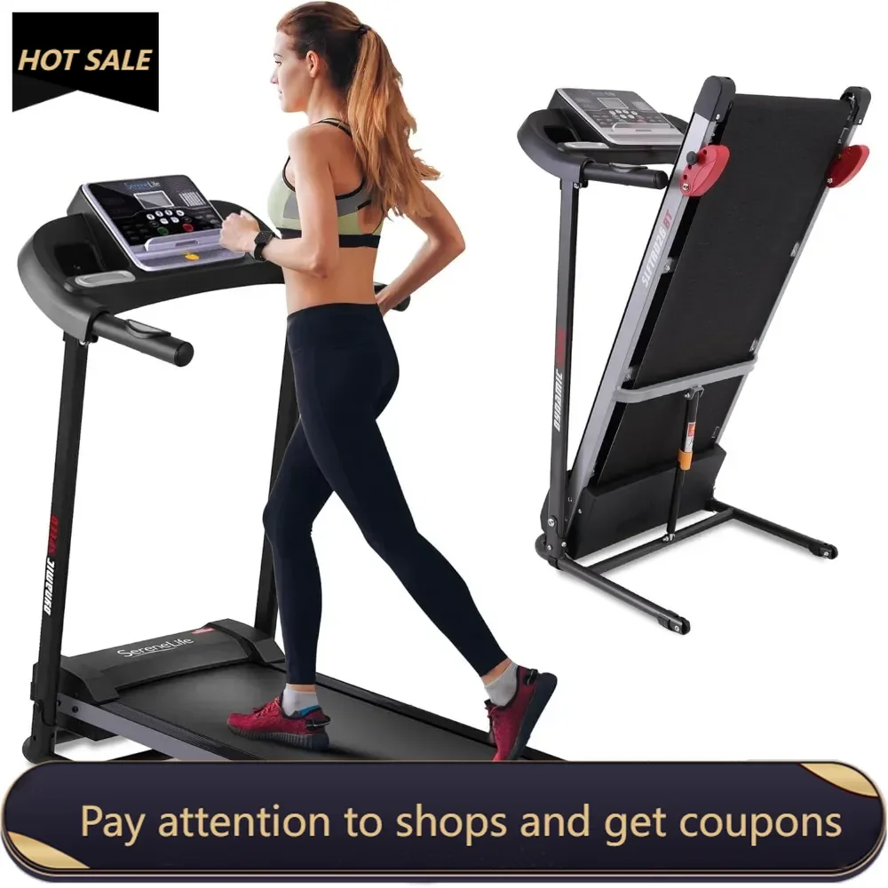 

Folding Treadmill - Foldable Home Fitness Equipment with LCD for Walking & Running - Cardio Exercise Machine Freight free