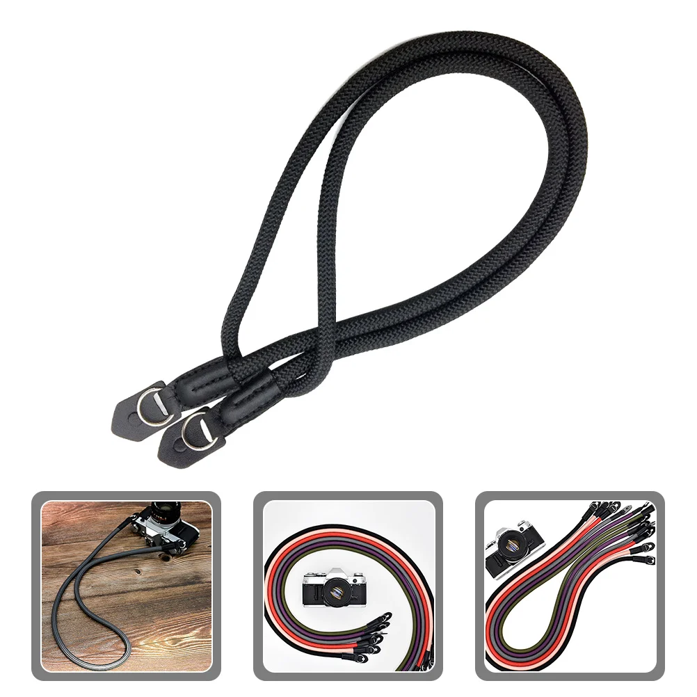 

Camera Neck Strap For Mirrorless Cameras Wear-Resist Polyester Strap With Steel Ring Pad Portable Safety Lanyard For