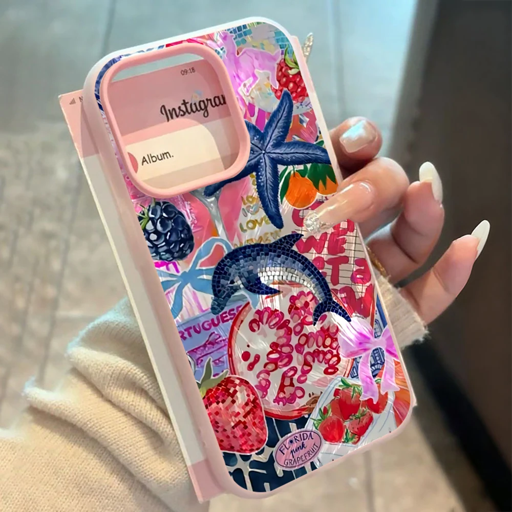 Für Xiaomi Redmi Note 10 14 13 12 Pro Plus 5G 11 Hüllen Retro Collage Dolphin INS Hülle für Redmi 12 13C 14C Stoßfeste Fallschutzhülle – Detail 1