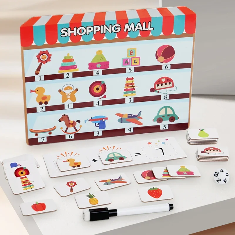 モンテッソーリ ショッピングストア 手と目の協調性 細かい運動能力を育む算数ゲーム 早期教育パズル おもちゃ 子供向けギフト