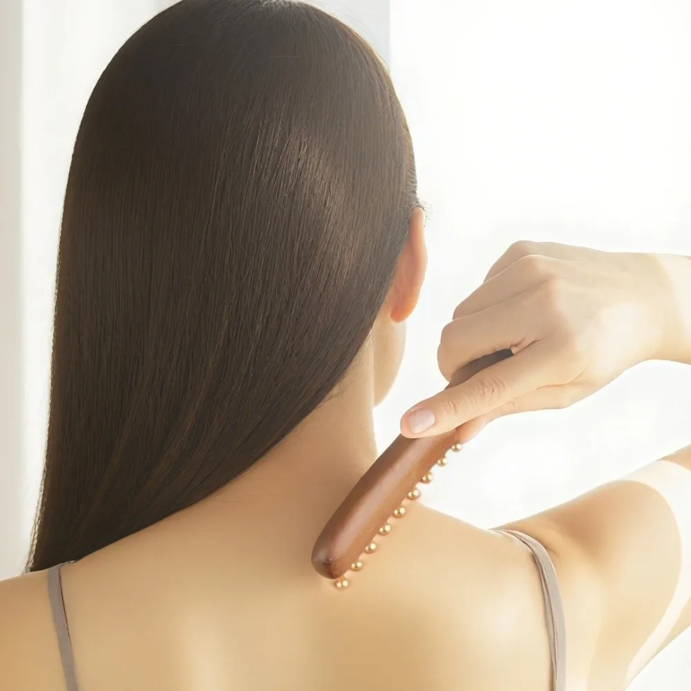 

Reduce Puffiness Sandalwood Massager Comb Traditional Skin Scraping Brass Meridian Comb Natural Material Long Hair