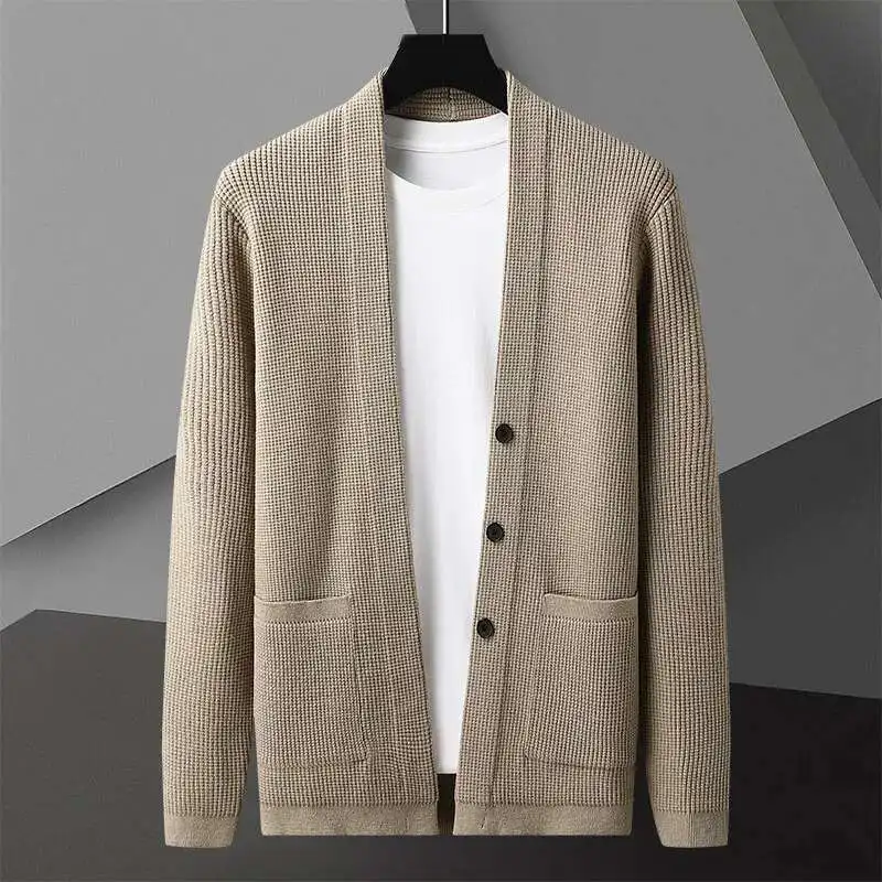 

Fashion Cardigan Sweater Men Streetwear Mens Sweaters Sueter Hombre Los Hombres Abrigos Solid Color Men's Sweaters Cardigan Home