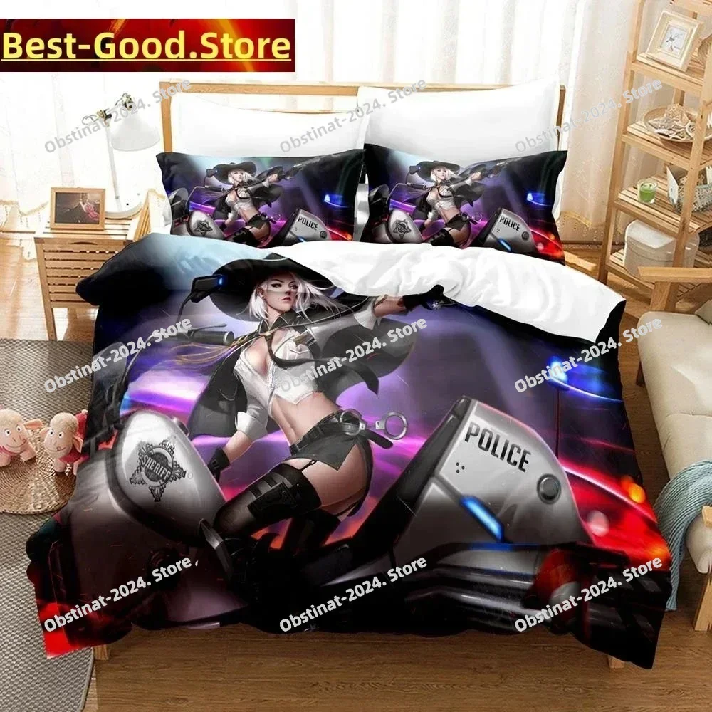 

3D Printing Anime Sexy Girls Overwatch Bedding Set Single Twin Full Queen King Size Bed Set Adult Kid Bedroom Duvet cover Set