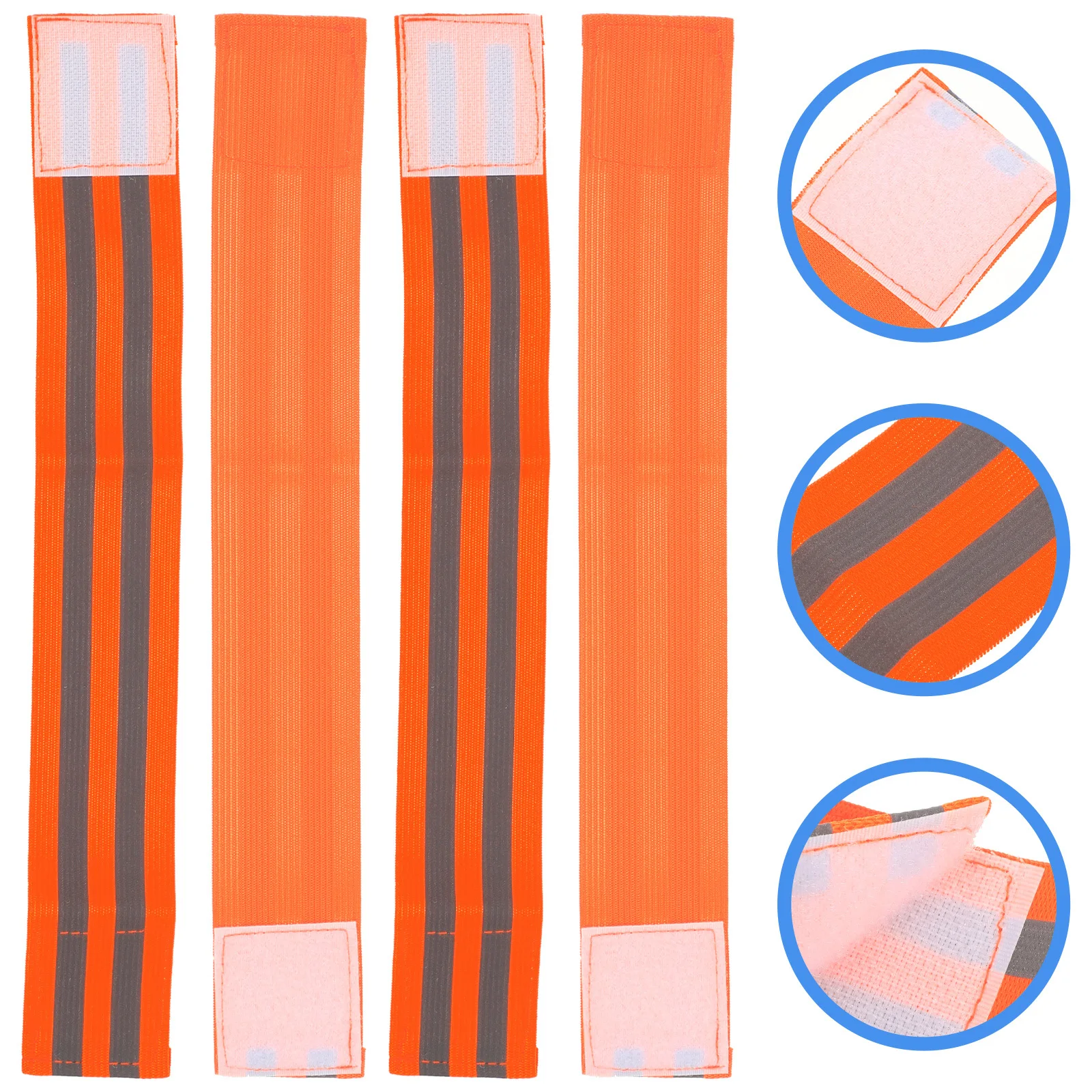 

4Pcs Reflective Wristbands Night Armbands for Running Cycling Jogging Hiking Fitness Outdoor Activities High Visibility Armbands