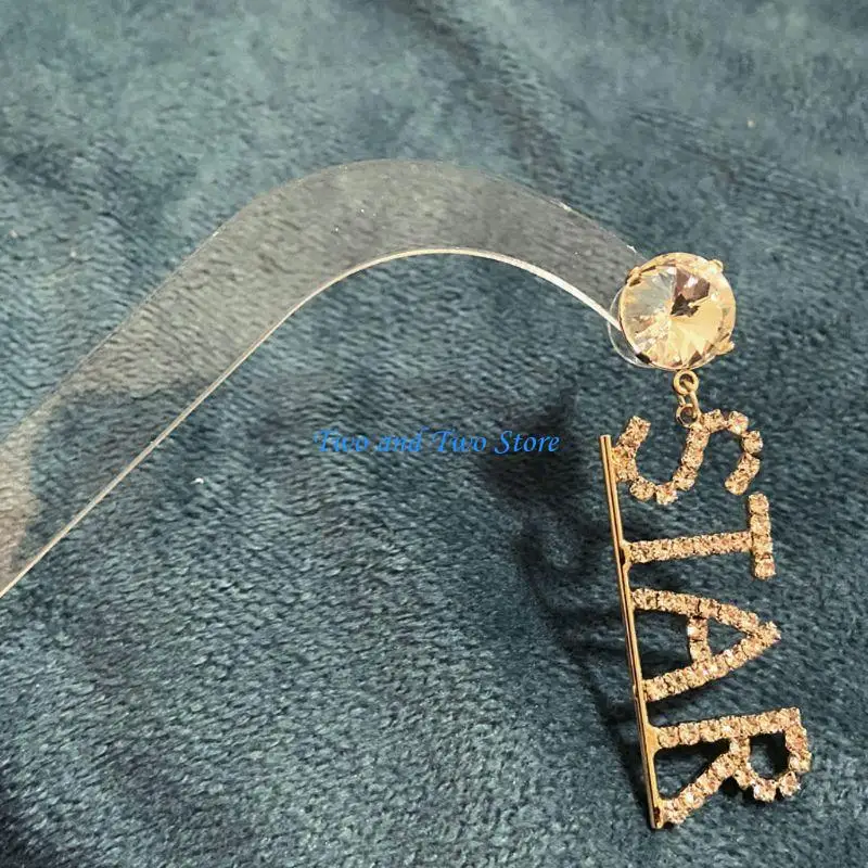 HX6F 10Pcs Acrylic Earring Fitting Bar Earring Try On Display Earring Wearing Effect Earring Fast Wearer for Live Sales