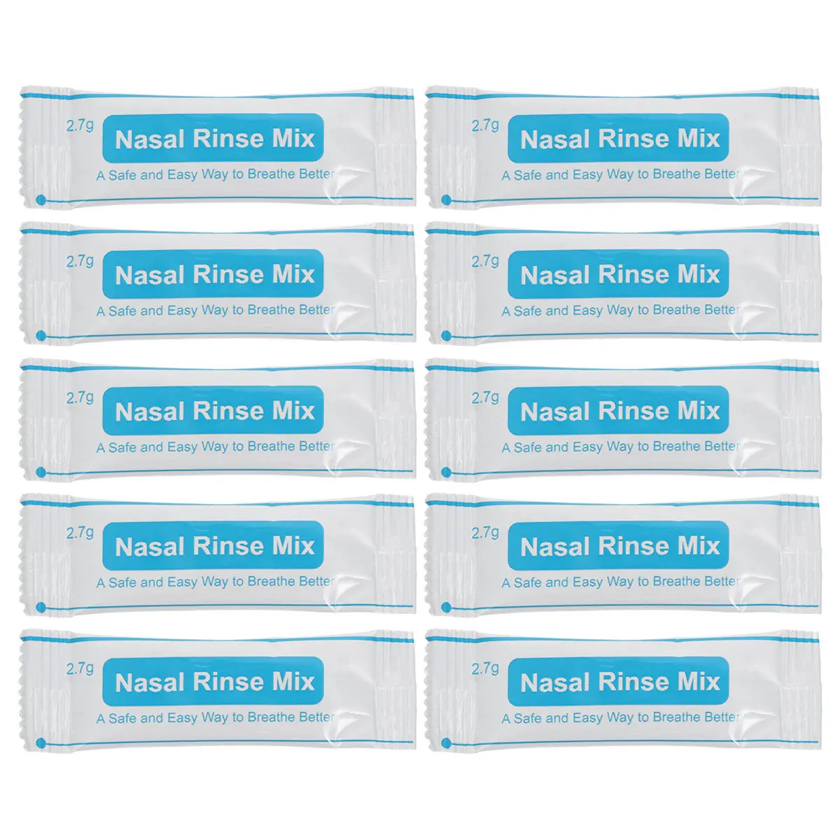 40Pcs Nasal Rinse Salt Packets Premium Saline Mix for Daily Nasal Hygiene Sinus Cleansing and