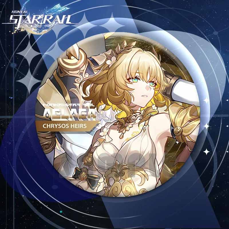 58mm Games Honkai Star Rail Button Pin Cartoon Tribios Aglaea Herta Mydeimos Fugue Sunday Rappa Boothill Brooch Badge Bag Gift