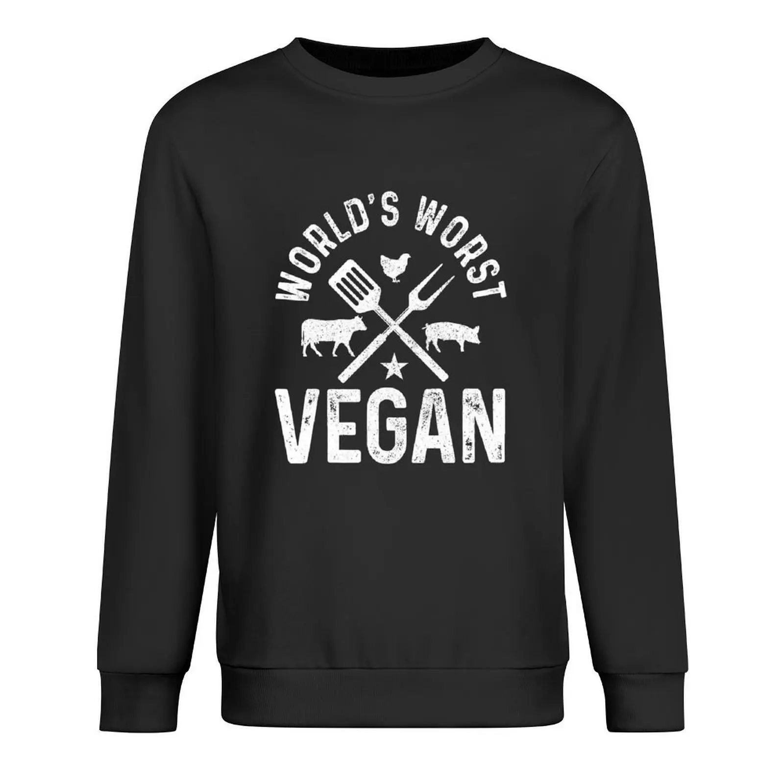 El peor vegano del mundo divertido carnicero amante de la carne jersey para barbacoa otoño nuevos productos ropa para hombres blusa sudadera de gran tamaño