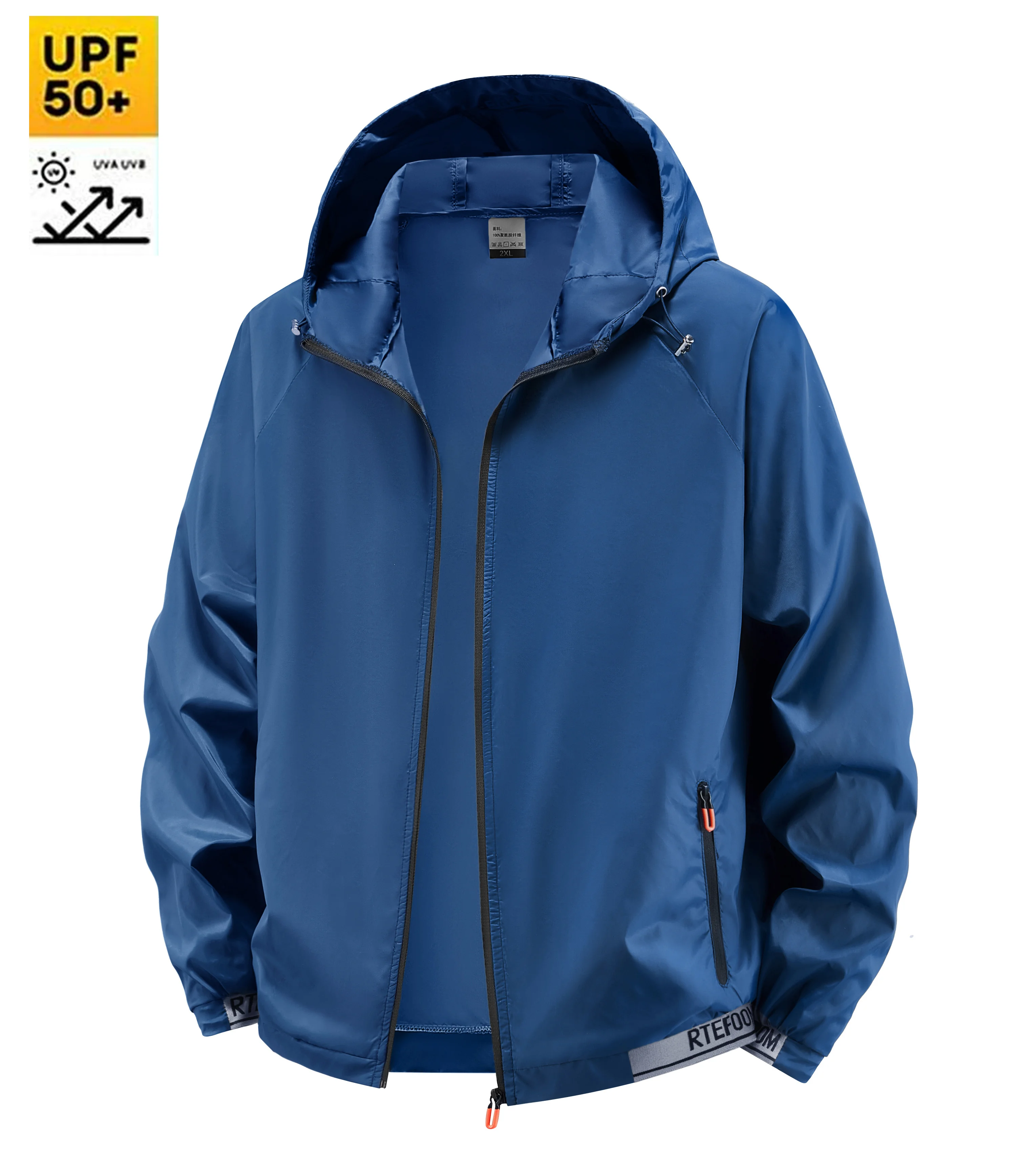 

UPF50+ Sun-Protective Jacket 2026 New Summer Men's Skin Coats Breathable Anti-UV Outdoor Coat Lightweight Jackets With Hat