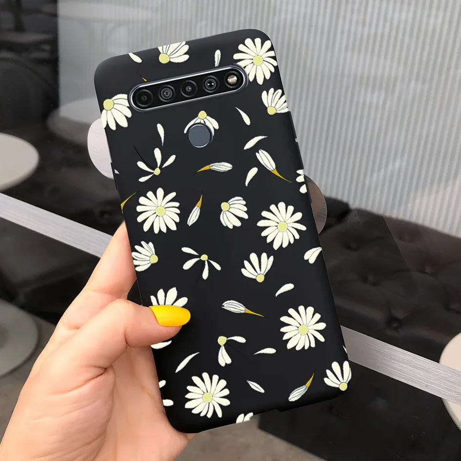 For LG K41S Case Cute Daisy Flower Cartoon Bumper Soft Silicone Back Cover For LG K51S K40S K61 2020 LM-Q630 LM-K510 Phone Cases