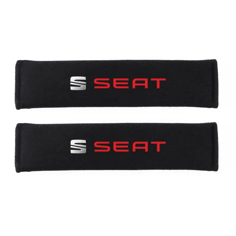2Pcs Leather Seat Belt Covers Car Accessories Car Shoulder Pad Seat Belt for Seat FR Leon Ibiza Altea Exe 5f Mk2 Mk3 Accessories view 3
