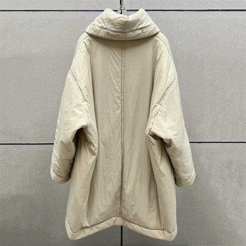 women's winter jacket 2026 New Single breasted Loose Long Women's Cotton Jacket Lapel women's coat y2k Women's padded jacket