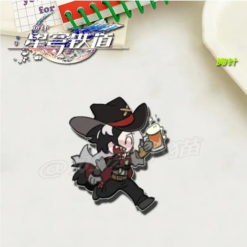 Boothill Meme Series Acrylic Pins Kawaii Brooch Honkai Star Rail Badge Game Goods Collection Cute Bag Accessories Friend Gift