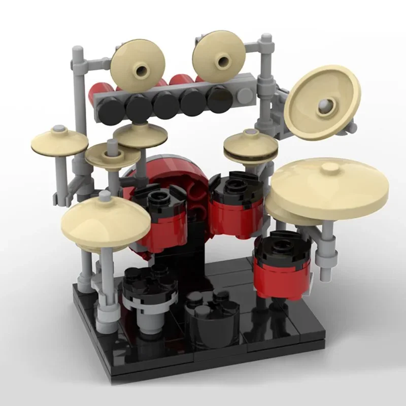 MOC Music Drum Locking Drum Kit Series Toys Bricks Blocks Particles Model DIY Parts Accessories Building Birthday Gifts