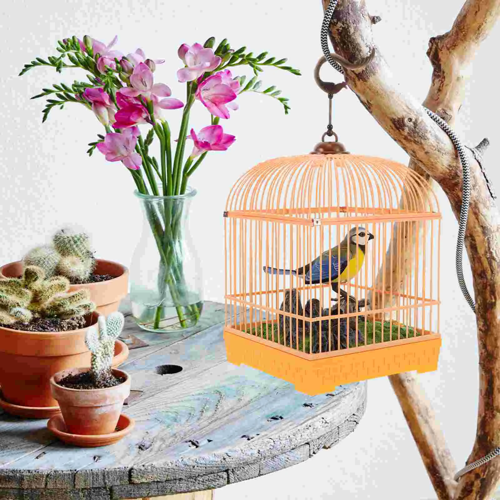 Parrot Voice Control Birdcage Toy Parakeet Toys Plastic Singing Birds Motion Activated