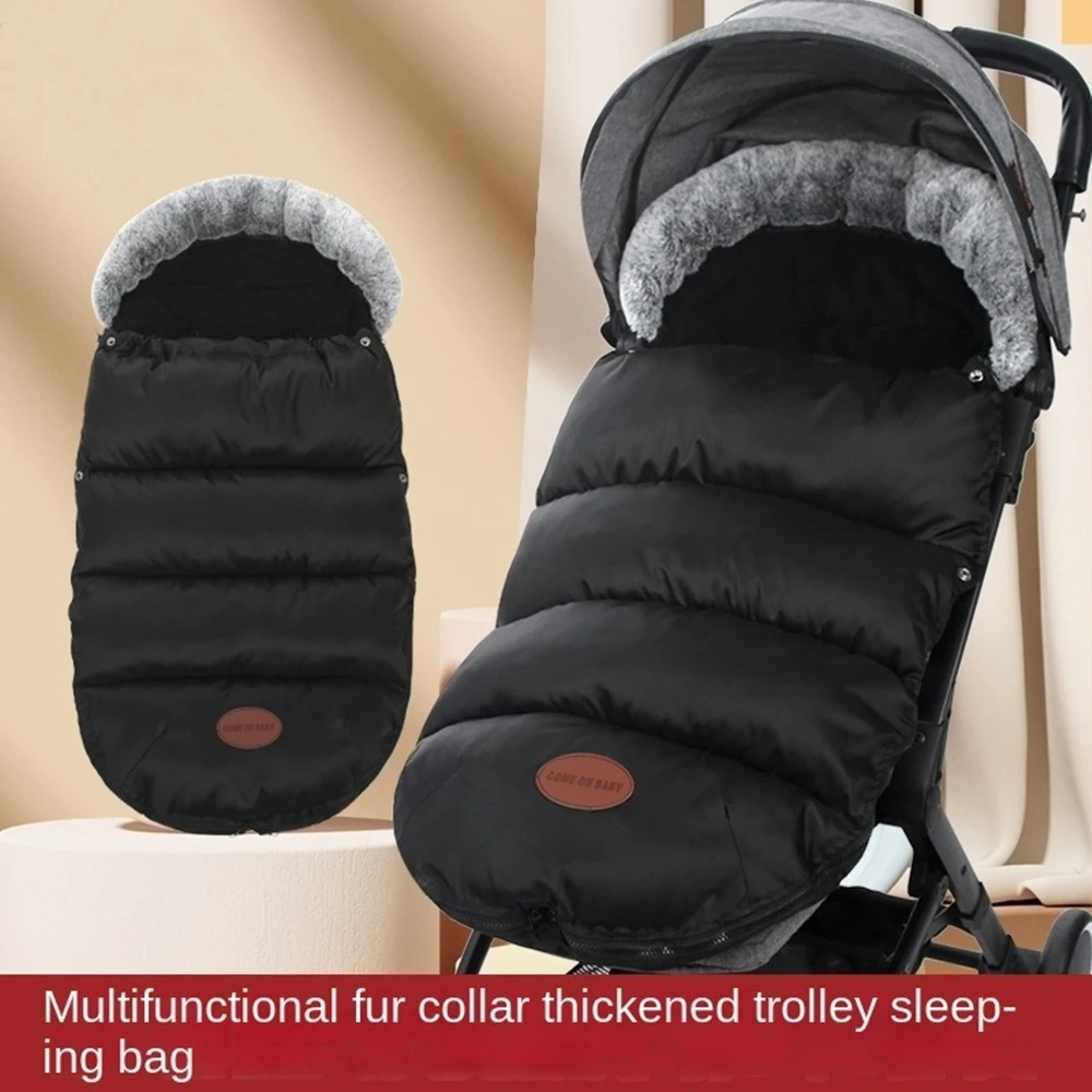 Stroller Bunting Bag Soft Coral Fleece Lining Weather Proof Universal Footmuff Adaptable for Strollers Joggers Pushchair