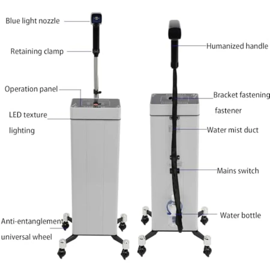 مكواة بخار شعر نانو مع الأيونات السالبة وتقنية الضوء الأزرق لعلاج الشعر على طراز الصالون في المنزل، لون شعر قائم بقدرة 1200 وات #3