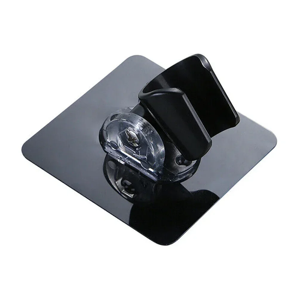 Imagen 4: Soporte de cabezal de ducha para el hogar, montaje de pared transparente, ABS, PC, blanco, 7,2x7,2 cm, adecuado para la mayoría de las duchas