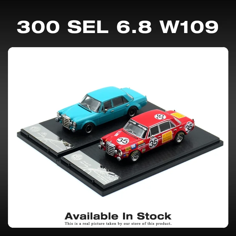 

Liberty64 In Stock 1:64 300 SEL 6.8 W109 Red Pig 35# Diecast Diorama Car Model Collection Miniature Toys