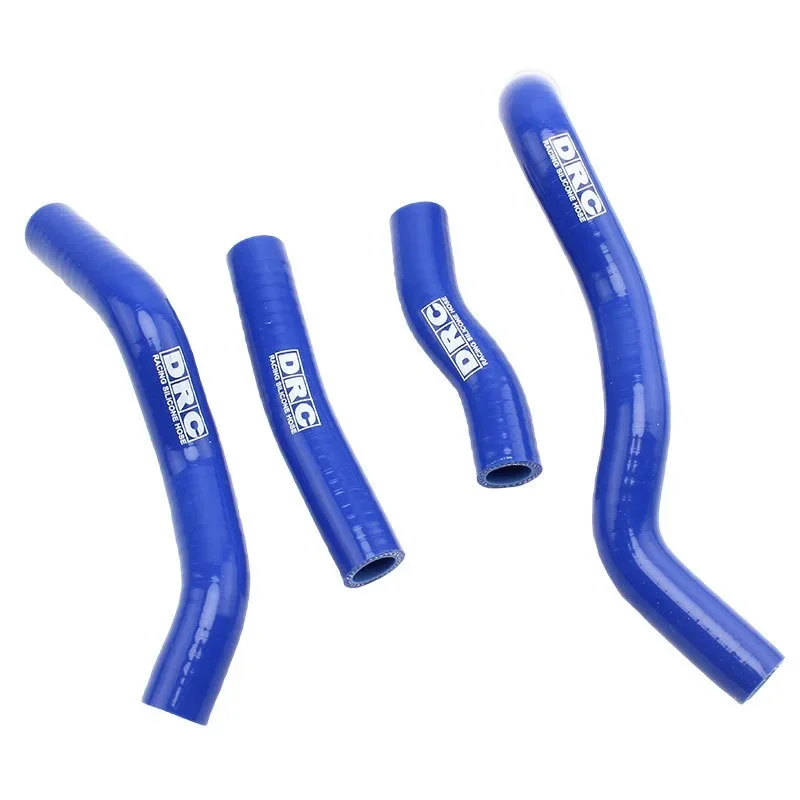 Blue & Red  Silicone Radiator Coolant Hose Kit for KAWASAKI KLX250 with DRC Logo,4Pcs