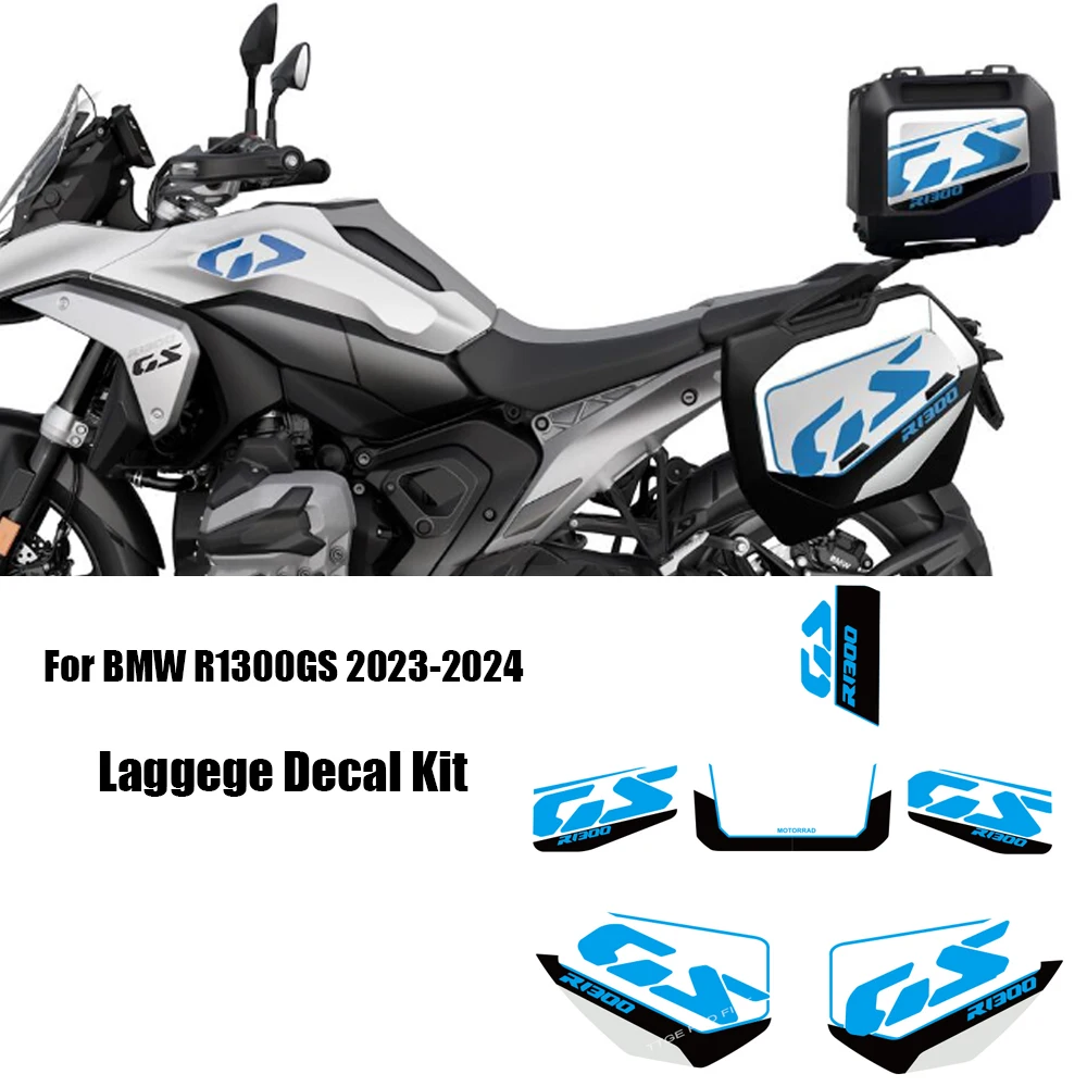 For BMW R1300GS R 1300GS R 1300 GS 2023-2024 Motorcycle VARIO Laggege Decal Kit Suitcase Stickers Trunk Middle Side Stickers